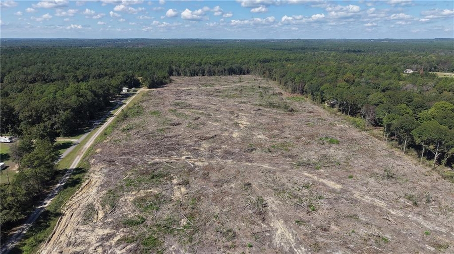 Large swath of vacant land in a rural area